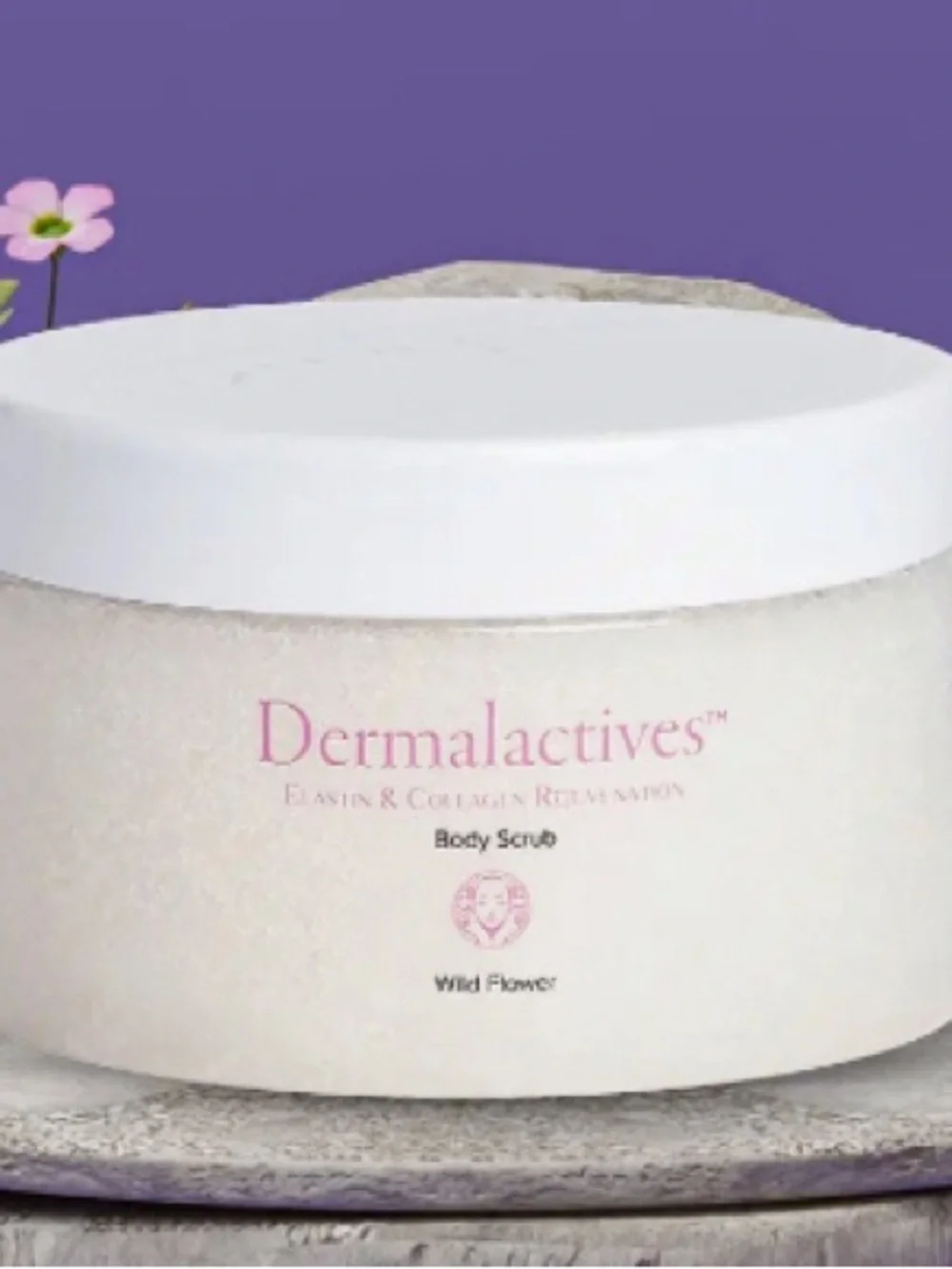Dermalactives Wild Flower Body Scrub — White